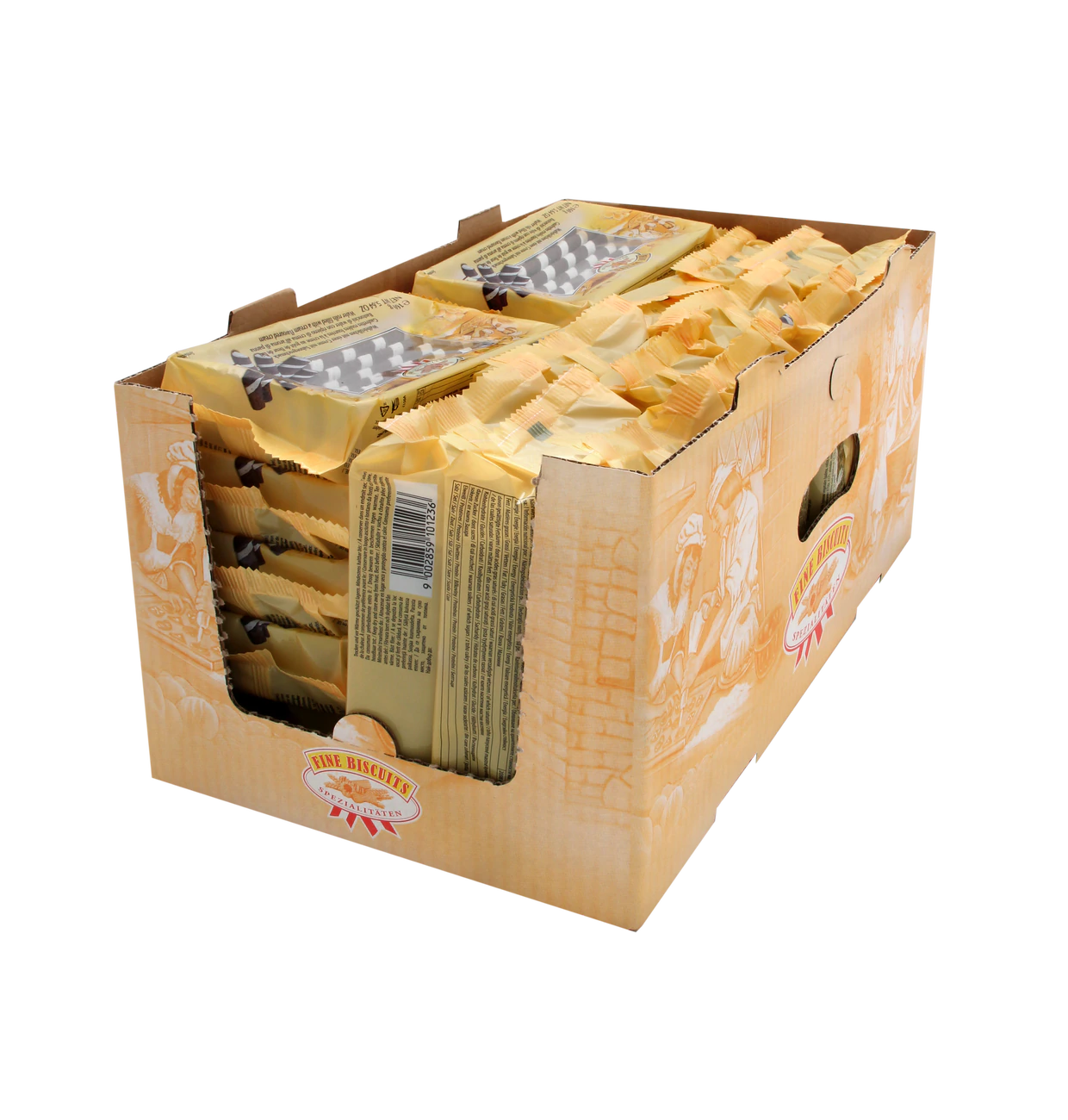 Feiny Biscuits Waffelröllchen Zebra 200g aus feinem Biscuit – Detailansicht