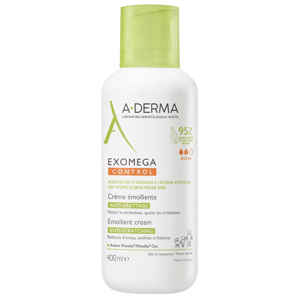 A-Derma A-Derma, Exomega Control, Emolliens, Sahne, Für Gesicht & Körper, 400 ml Regular