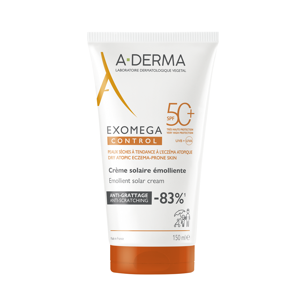 A-Derma A-Derma, Exomega Control, Emolliens, Sahne, Für Gesicht & Körper, SPF 50+, 150 ml Regular