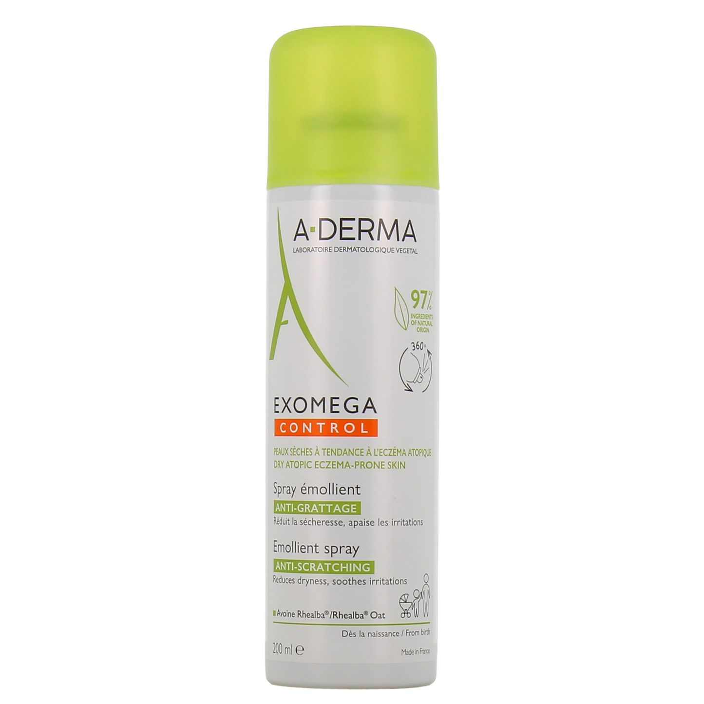 A-Derma A-Derma, Exomega Control, Emolliens, Spray, Für Gesicht & Körper, 200 ml Regular