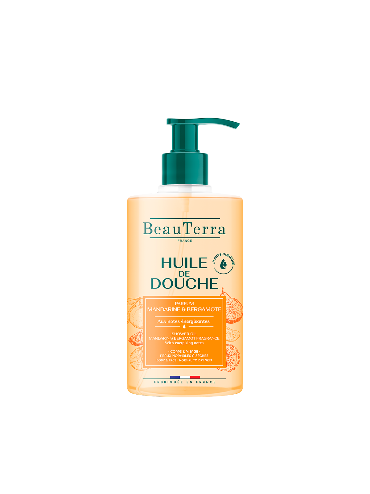 Beauterra Mandarina y Bergamota Aceite De Ducha 750ml