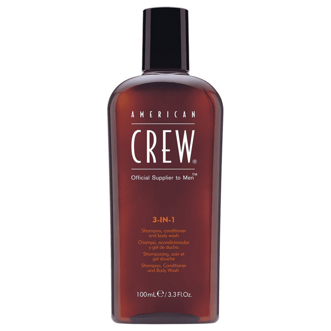American Crew, Classic, Vegan, Haarshampoo, Spülung & Duschgel 3-in-1, Zur Befeuchtung, 100 ml