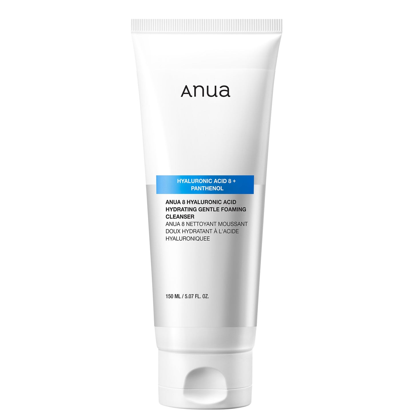 Anua Anua, Glow, 8 Hyaluronsäure + Panthenol, Hydratisierend, Reinigungsschaum, 150 ml Regular