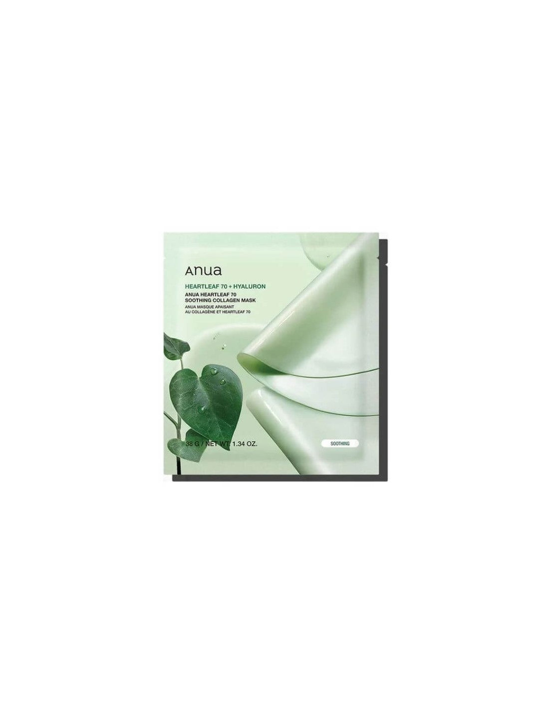 Anua Anua, Heartleaf 70, Hyaluron, Beruhigend, Gesichtsmaske, Für das Gesicht, 28 ml Regular
