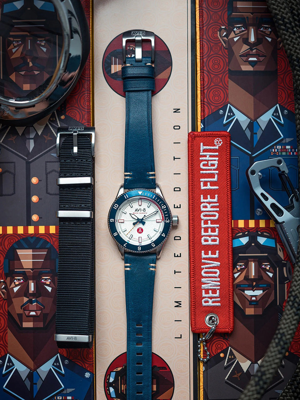 AVI-8 AV-4103-03 Chronograph Armbanduhr 46 mm ansicht-3