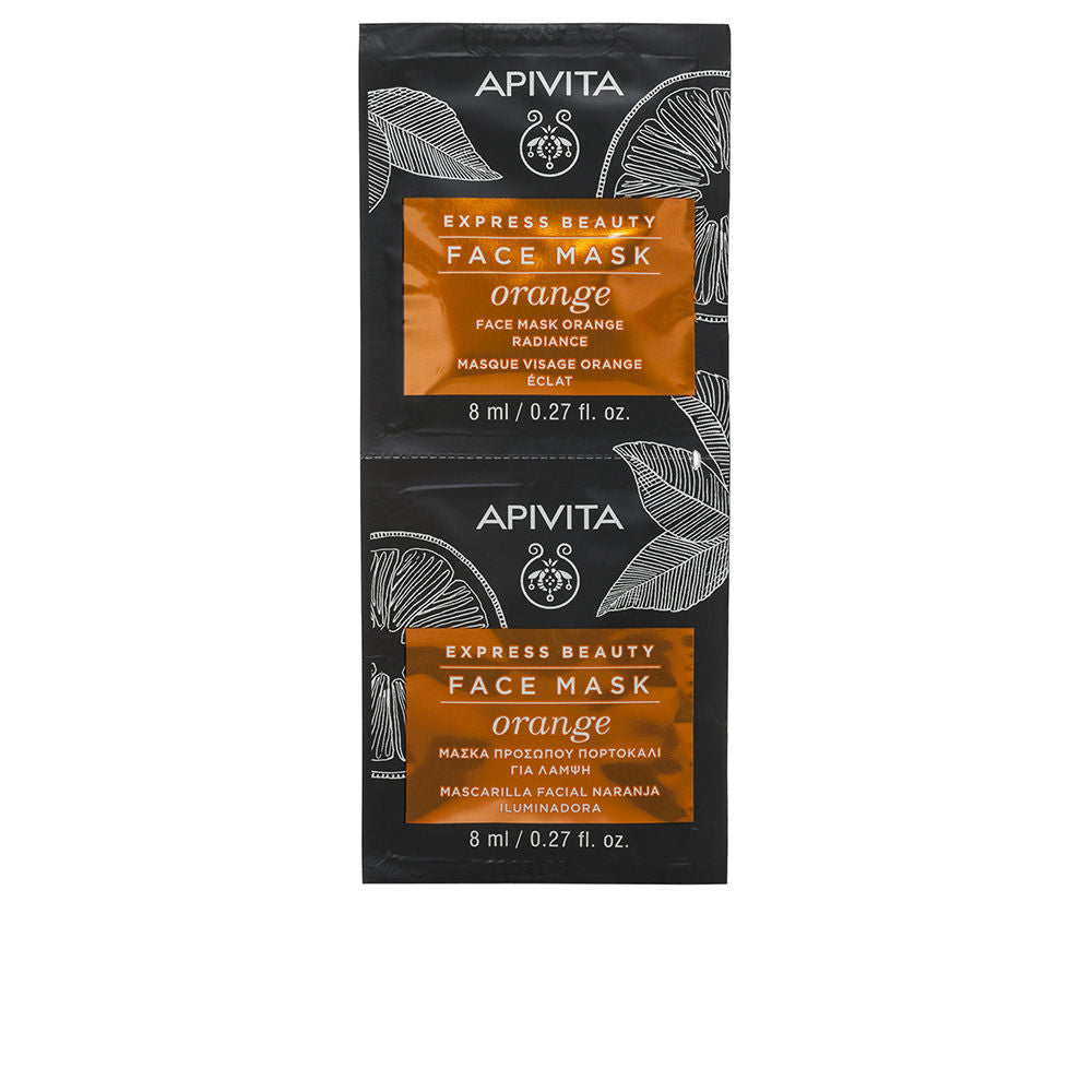 Express Beauty Mascarilla facial iluminadora con naranja 2 x 8 ml