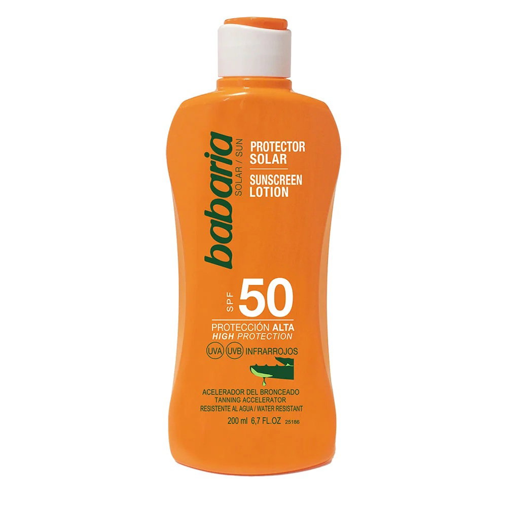 Babaria Babaria, Aloe, Befeuchtend und schützend, Sonnencreme, SPF 50, 200 ml Regular