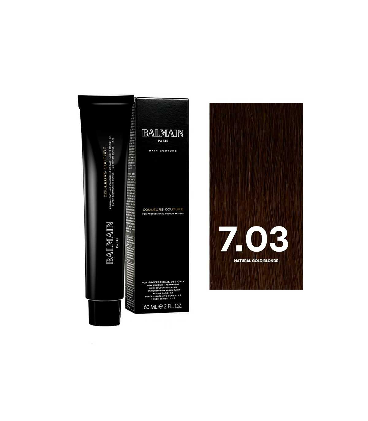 Balmain Professionnel Balmain Professionnel, Couleurs Couture, Permanente Haarfarbe, 7.03 Natural Gold Blonde, 60 ml Regular