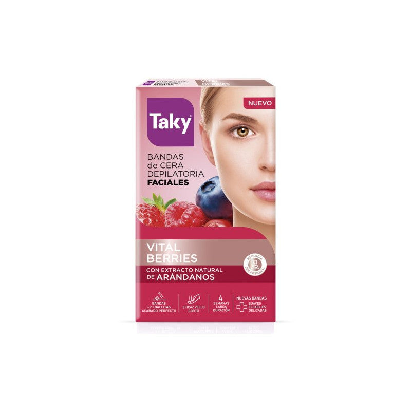 TAKY TAKY Frutos Rojos Gesichtsenthaarungs-Wachsstreifen 16 Stück Kosmetik