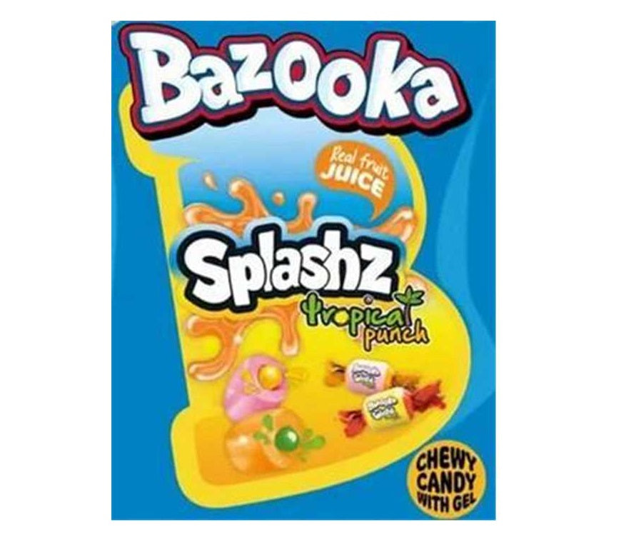 Bazooka Splashz Tropical Punch Bag 120g - Candyshop.ch