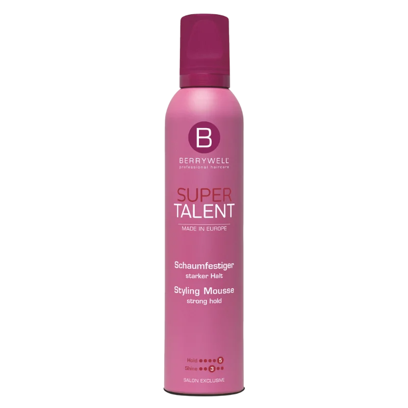 Berrywell Berrywell, Super Talent, Haarstyling-Mousse, Volumising & Strong Hold, Fester Halt, 300 ml *Tester