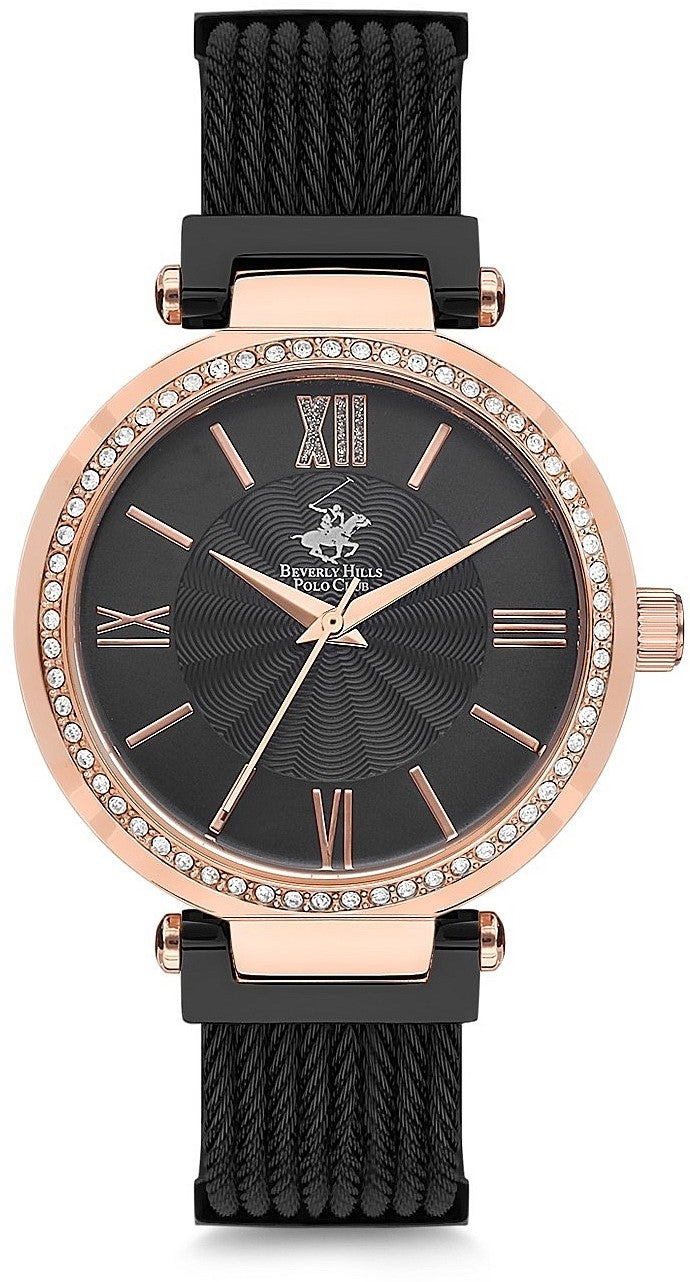 BEVERLY HILLS POLO CLUB Damen Quarzuhr aus Kunststoff 42 mm BH2188-02 – Produktansicht