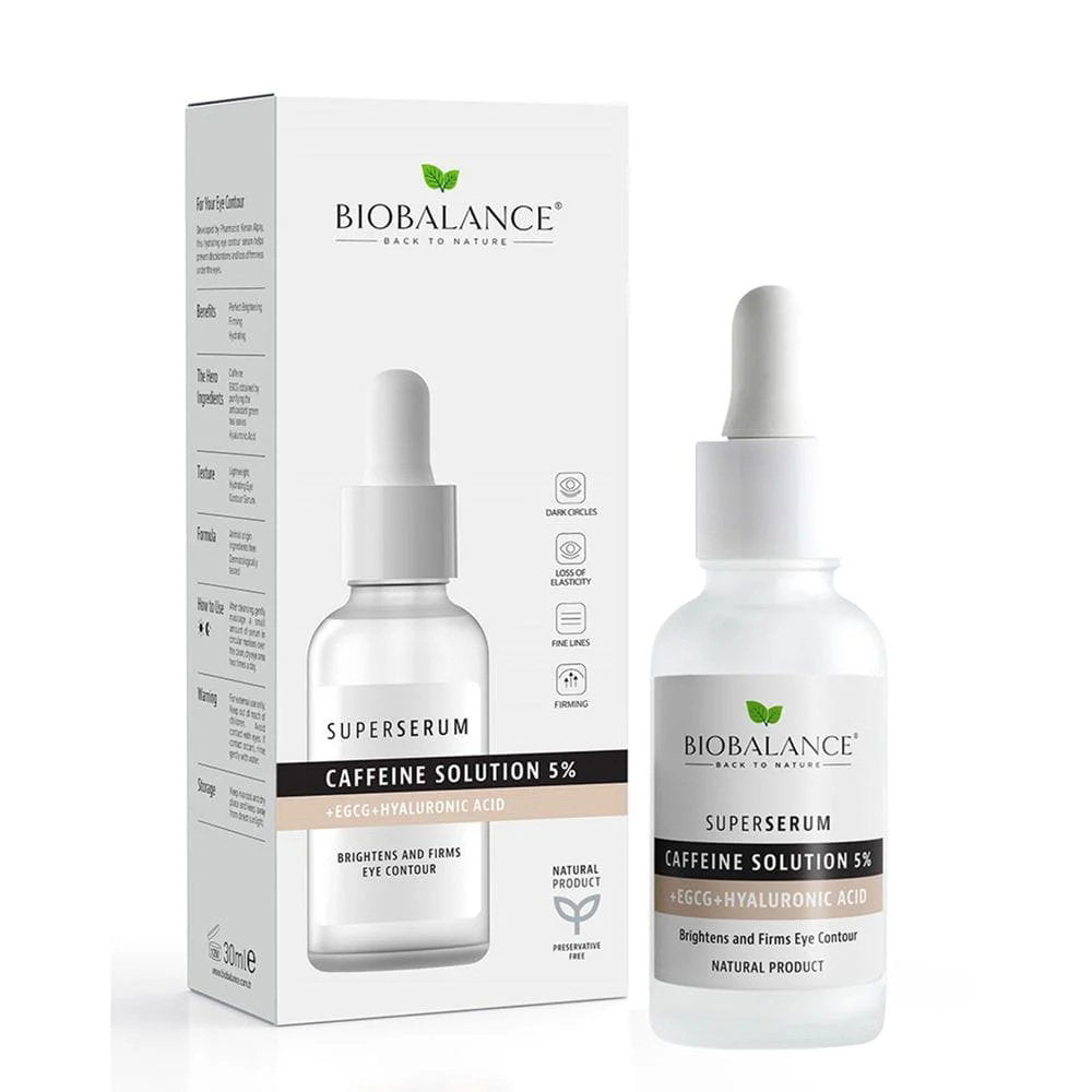 Bio Balance Bio Balance, Caffeine Solution 5%, Hydrating & Firming & Brightening, Tag & Nacht, Augenserum, 30 ml Regular