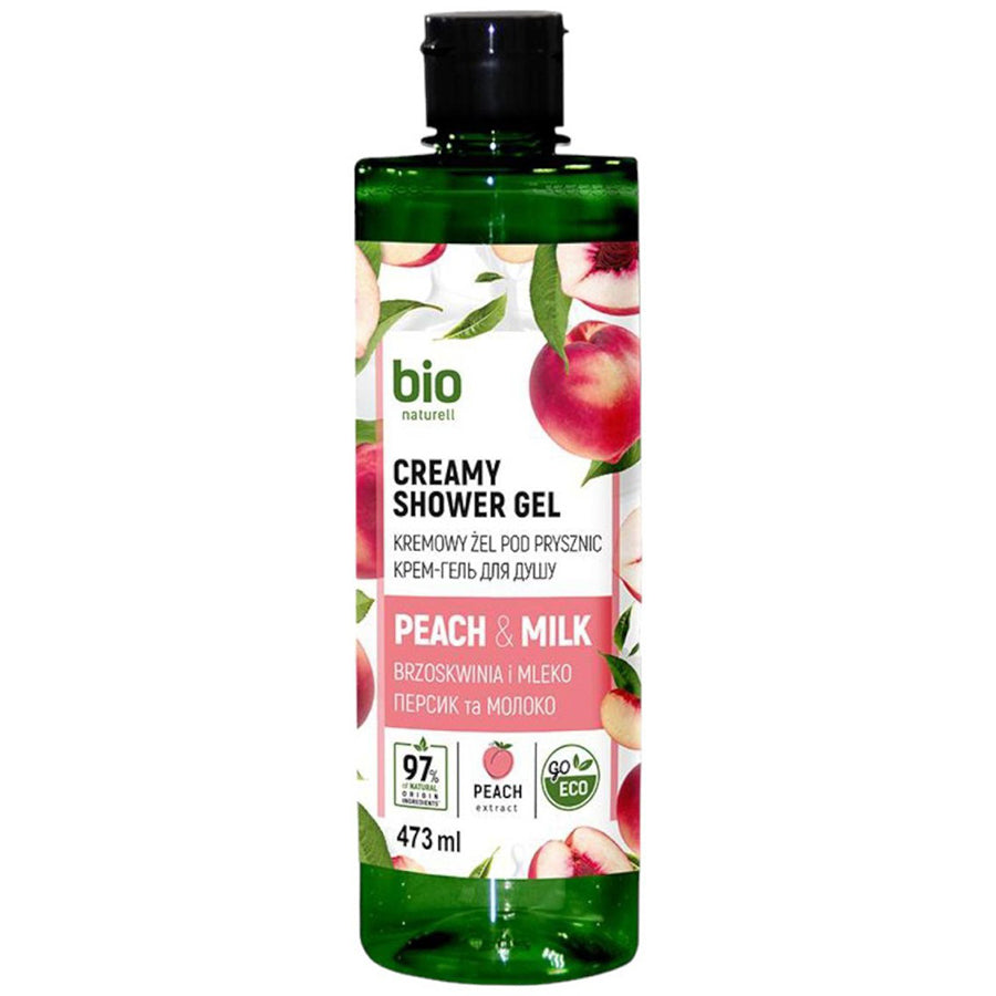 Bio Naturell Bio Naturell, Bio Naturell, Peach & Milk Creamy, Feuchtigkeitsspendend, Duschgel, Für alle Hauttypen, 437 ml Reg