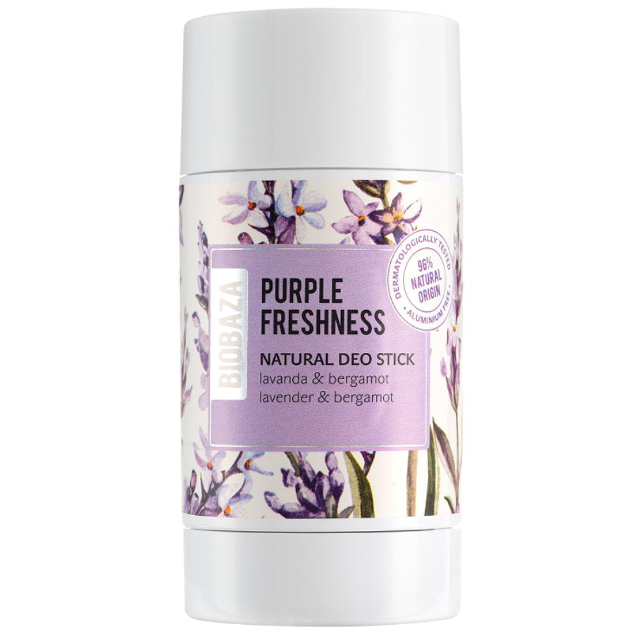 Biobaza Purple Freshness Natürliche Inhaltsstoffe Refreshing & Soothing Zitrus Deodorant-Stick Unisex 50 ml