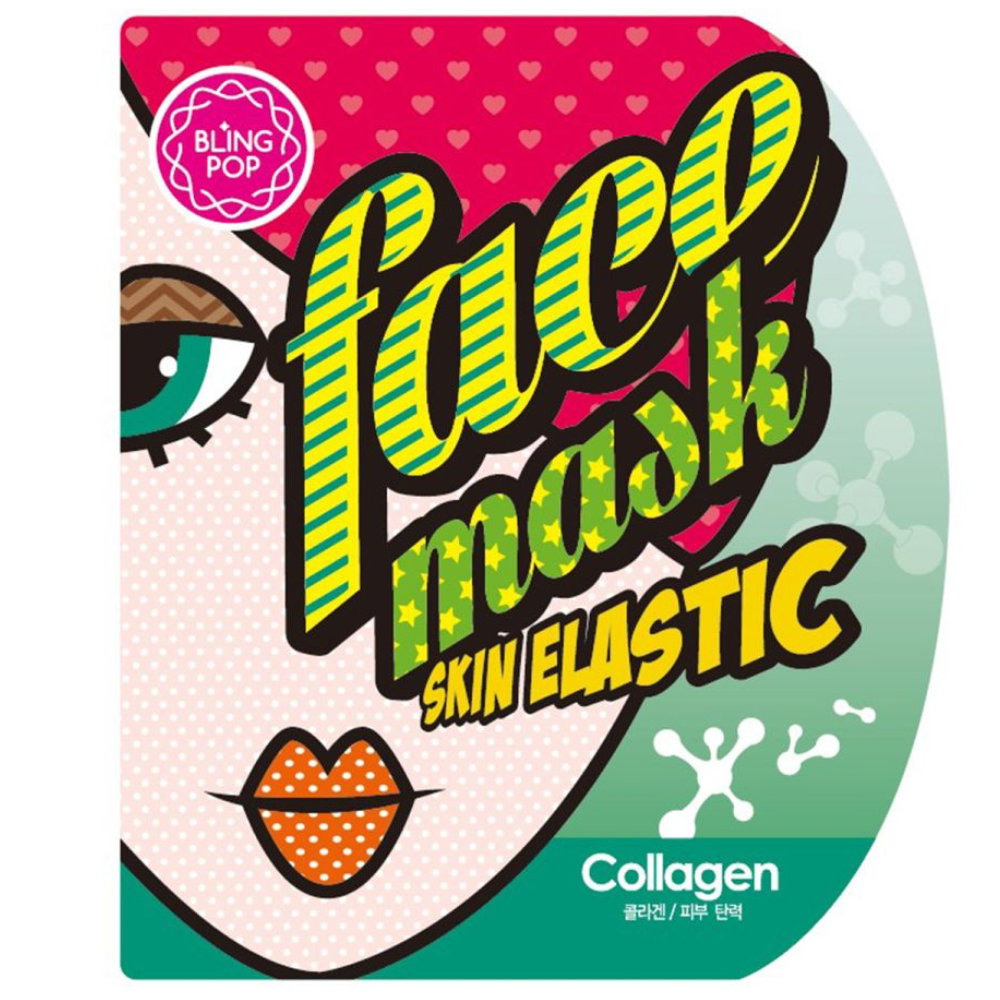 Blingpop Blingpop, Blingpop, Kollagen, Elastizität, Gesichtsmaske, Für das Gesicht, 25 g Regular