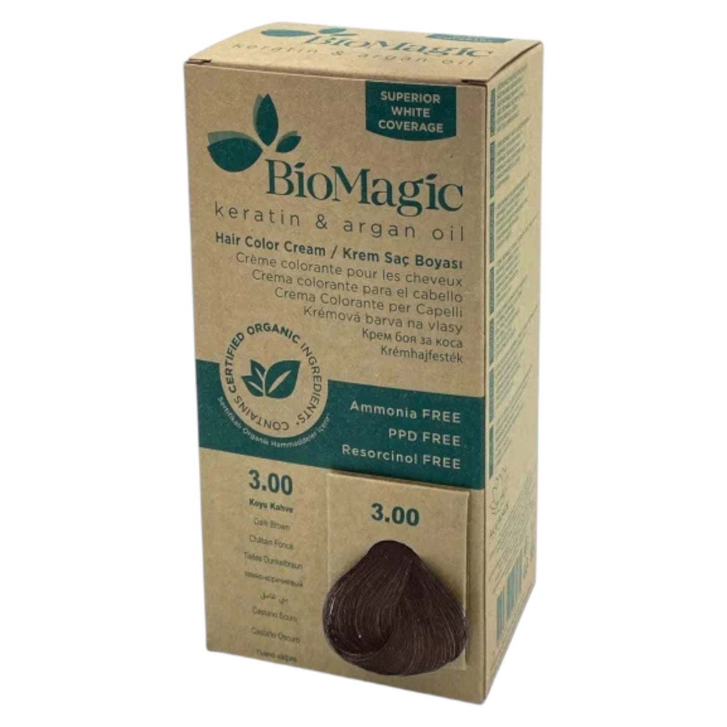 Biomagic Biomagic, Biomagic, Permanente Haarfarbe, 3/00 3 Dark Brown, 250 ml *Tester