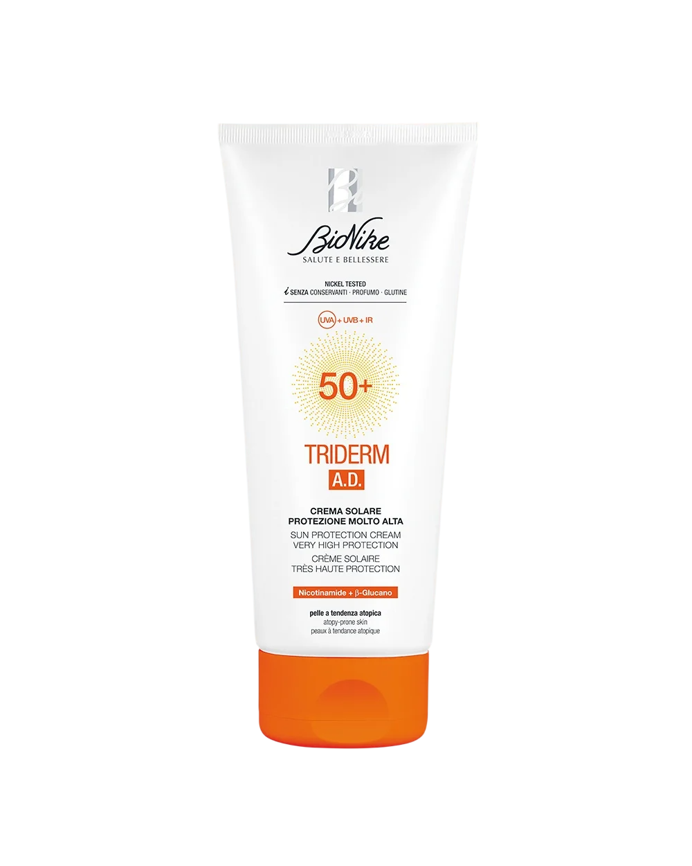 BioNike BioNike, Triderm A.D., Befeuchtend und schützend, Sonnencreme, SPF 50, 200 ml Regular