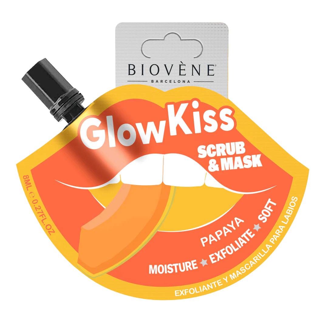 Biovene Biovene, Glow Kiss, Papaya, Lippenpeeling, 8 ml *Tester