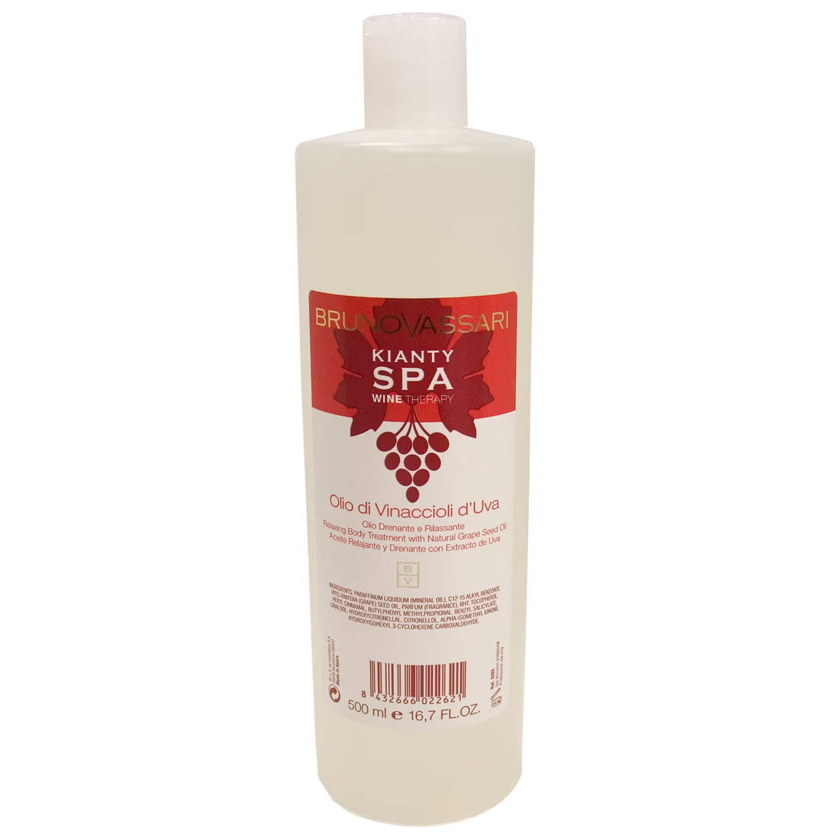 Bruno Vassari Bruno Vassari, Kianty SPA, Traube, Anti-Aging, Massageöl, Trockenöl, 500 ml Regular