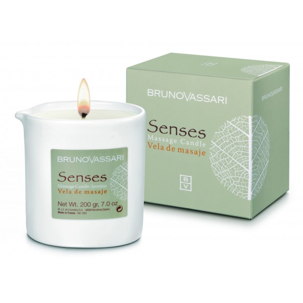 Bruno Vassari Bruno Vassari, Senses, Jasmin, Massageölkerze, 200 g Regular