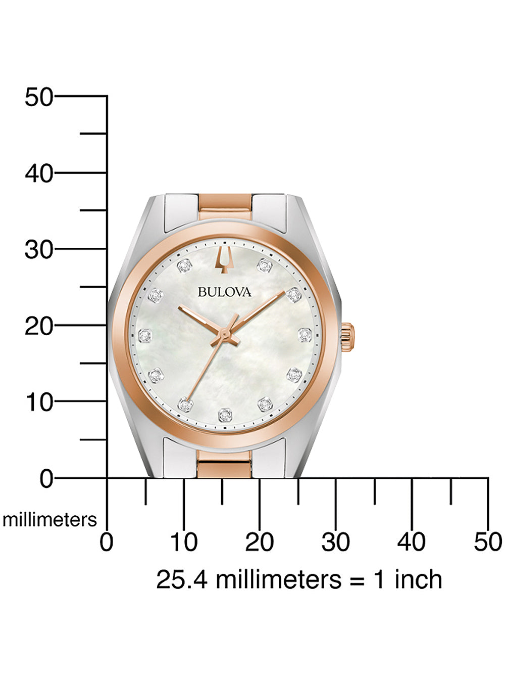 BULOVA 98P207 Analoguhr Armbanduhr 20 mm ansicht-3