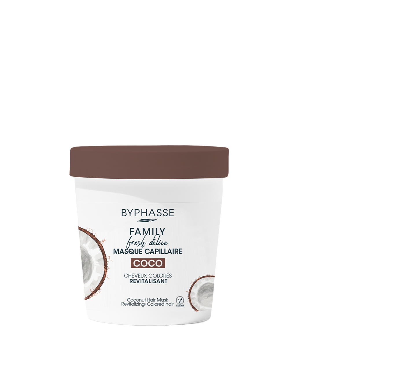 Byphasse Byphasse, Family, Kokosnuss, Haarbehandlungs-Crememaske, Revitalisierung, 250 ml Regular