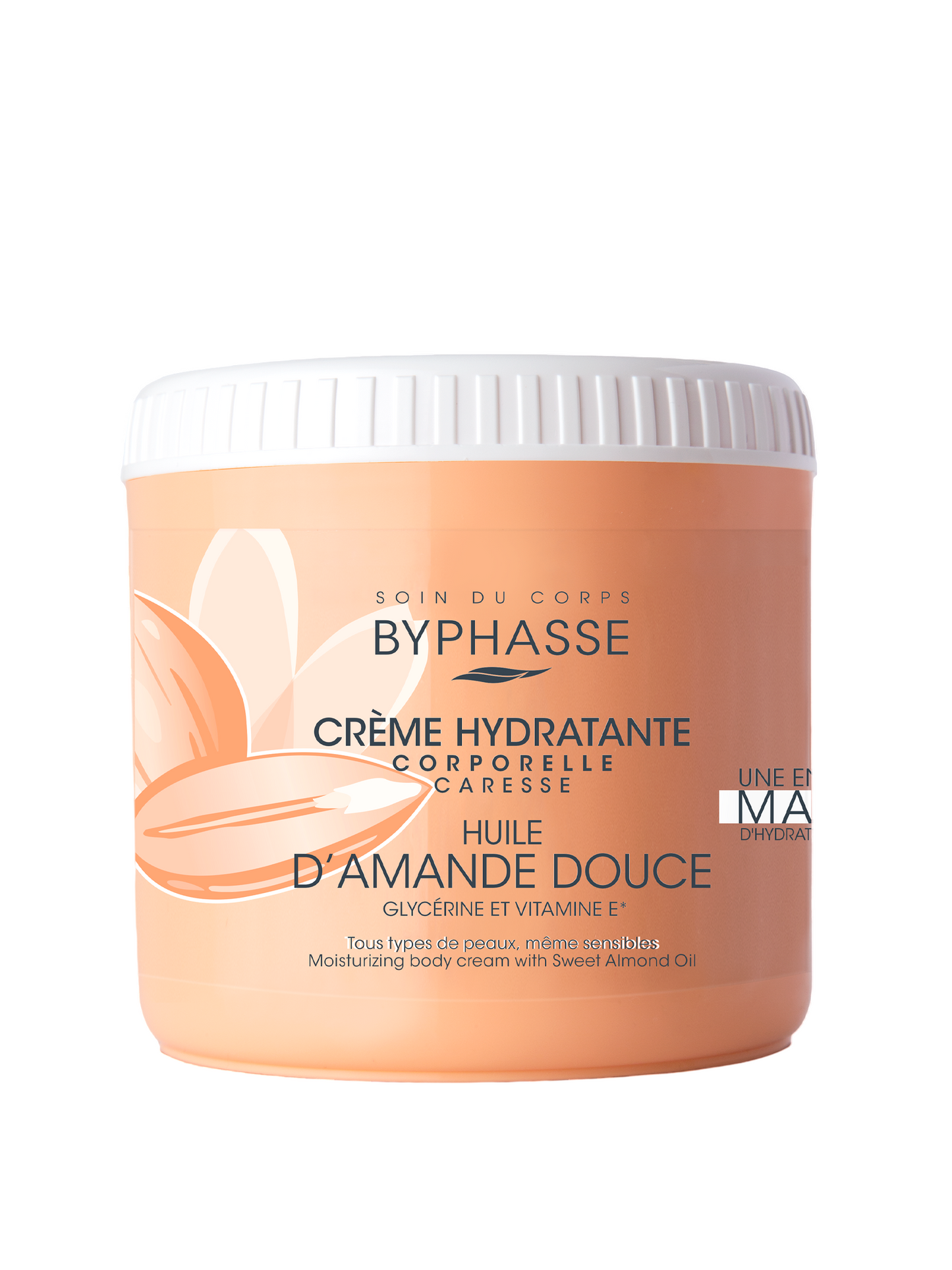 Byphasse Byphasse, Sweet Almond, Feuchtigkeitsspendend, Körpercreme, 500 ml Regular