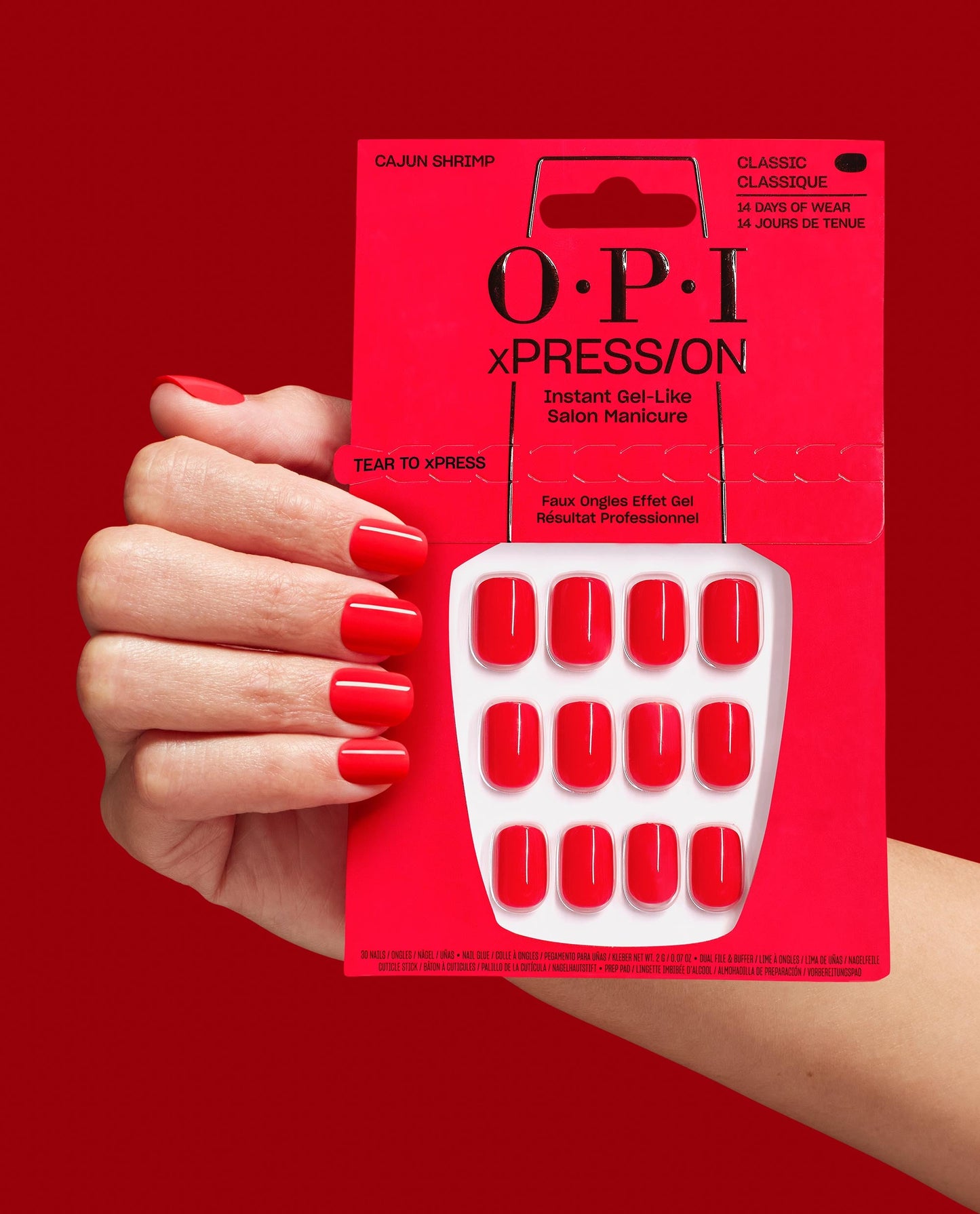 OPI OPI Xpress-On Künstliche Nägel Ton Cajun Shrimp 30 Stück Kosmetik