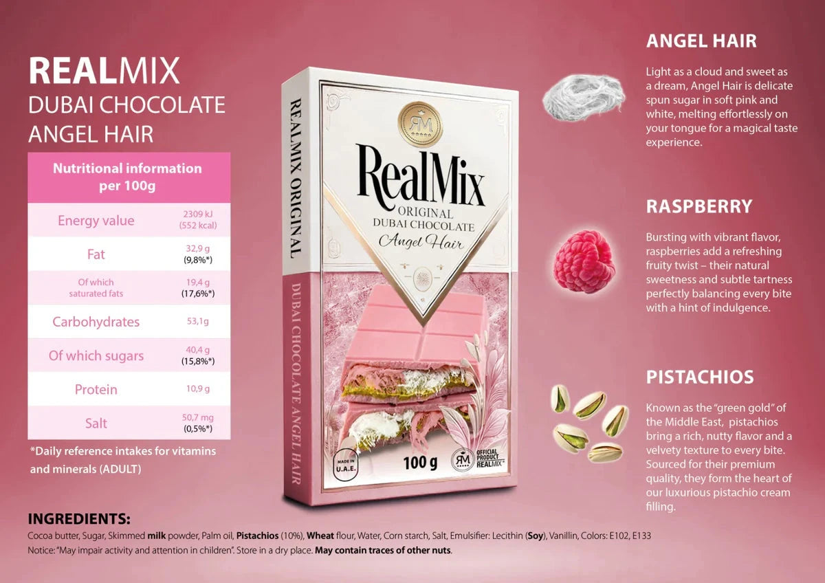Dubai Angel Hair I Ruby Schokolade 60g - Candyshop.ch