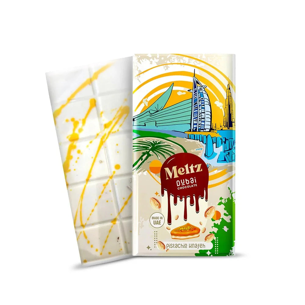 Meltz White Original Dubai Schokolade - Pistazien knafeh - Made in Dubai 145g - Candyshop.ch