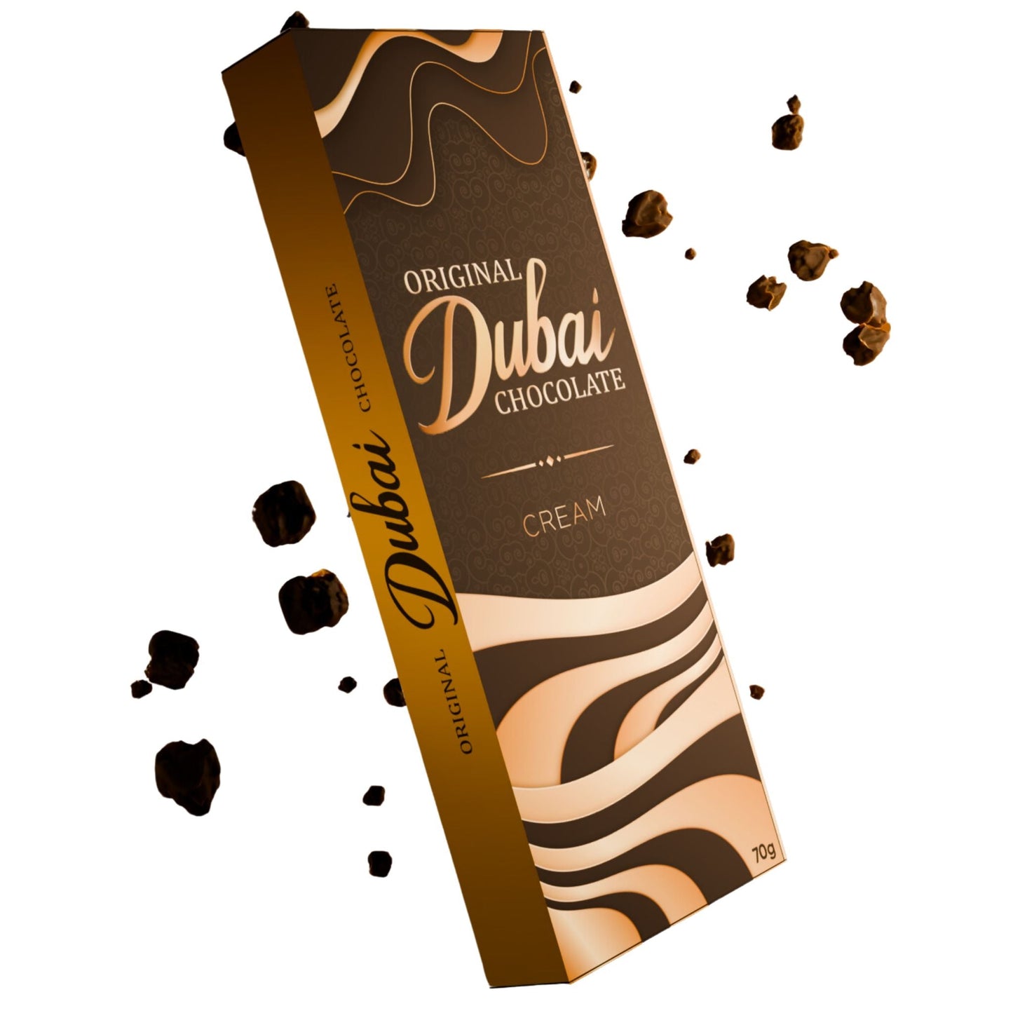 Original Dubai Schokolade (24k Goldstaub) 54,5% feinste Callebaut Zartbitterschokolade MHD 05/2025 - Candyshop.ch