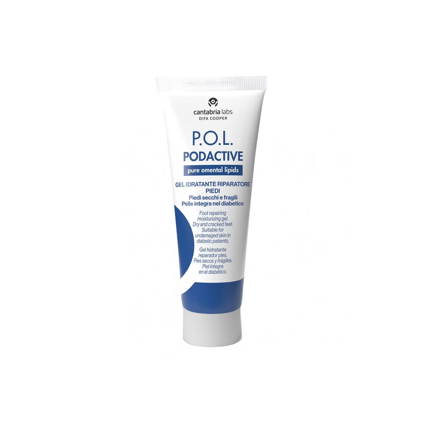 Cantabria Labs P.o.l. Podactive Fußcreme 75 ml – Reparative Pflege für beanspruchte Füße