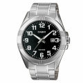 CASIO COLLECTION & VINTAGE BOLD DATE - BLACK Herren Quarzuhr mit Datum aus Edelstahl mit SS – Seitenansicht
