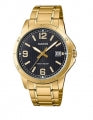 CASIO COLLECTION & VINTAGE CASUAL DATE GOLD - BLACK MTP-V004G-1BUDF Only Time Armbanduhr 41.5 mm Schwarz ansicht-3