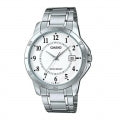 CASIO COLLECTION & VINTAGE CASUAL DATE - WHITE Herren Quarzuhr mit Datum aus Edelstahl mit SS – Seitenansicht