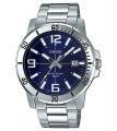 CASIO COLLECTION & VINTAGE DIVER 50M - BLUE Herren Quarzuhr mit Datum aus Edelstahl mit SS – Seitenansicht