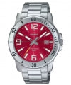 CASIO COLLECTION & VINTAGE DIVER 50M - RED MTP-VD01D-4BVUDF Date Armbanduhr 45 mm Rot ansicht-3