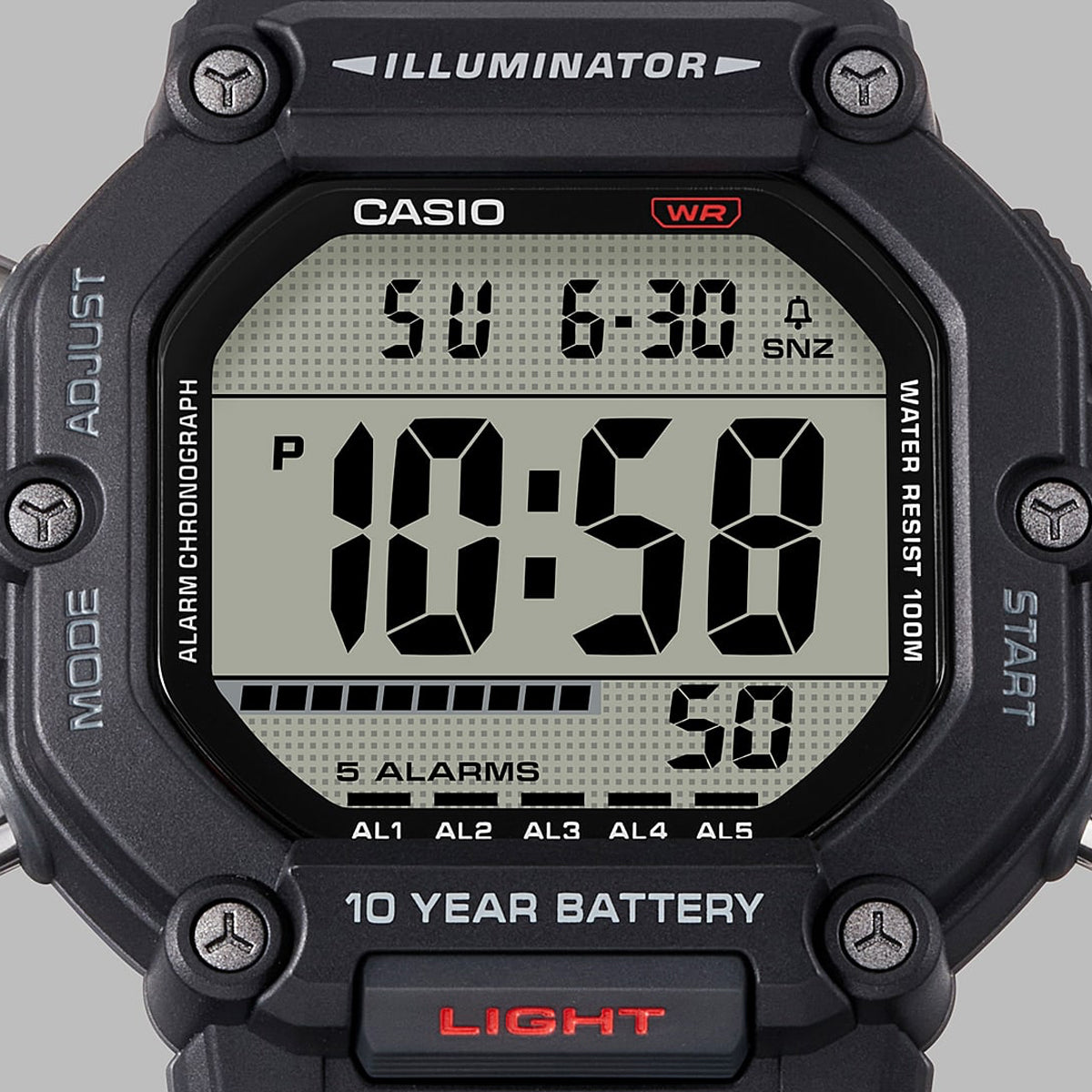 CASIO COLLECTION & VINTAGE DIVER - OVERSIZE 10 YEARS BATTERY - BLACK AE-1600H-1AVEF Multifunction Armbanduhr 49.5 mm Schwarz ansicht-3