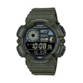 CASIO COLLECTION & VINTAGE ILLUMINATOR 10 YEARS BATTERY - ARMY GREEN WS-1500H-3BVEF Multifunction Armbanduhr 50 mm Grün ansicht-3