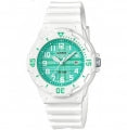 CASIO COLLECTION & VINTAGE LADY DIVER - GREEN Damen Quarzuhr mit Datum aus Kunststoff mit Resin – Seitenansicht