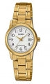 CASIO COLLECTION & VINTAGE Damen Quarzuhr mit Datum aus Edelstahl mit SS IP Gold 32 mm – Seitenansicht