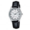 CASIO COLLECTION & VINTAGE Damen Quarzuhr aus Edelstahl mit Lederarmband 28 mm LTP-V005L-7AUDF – Seitenansicht