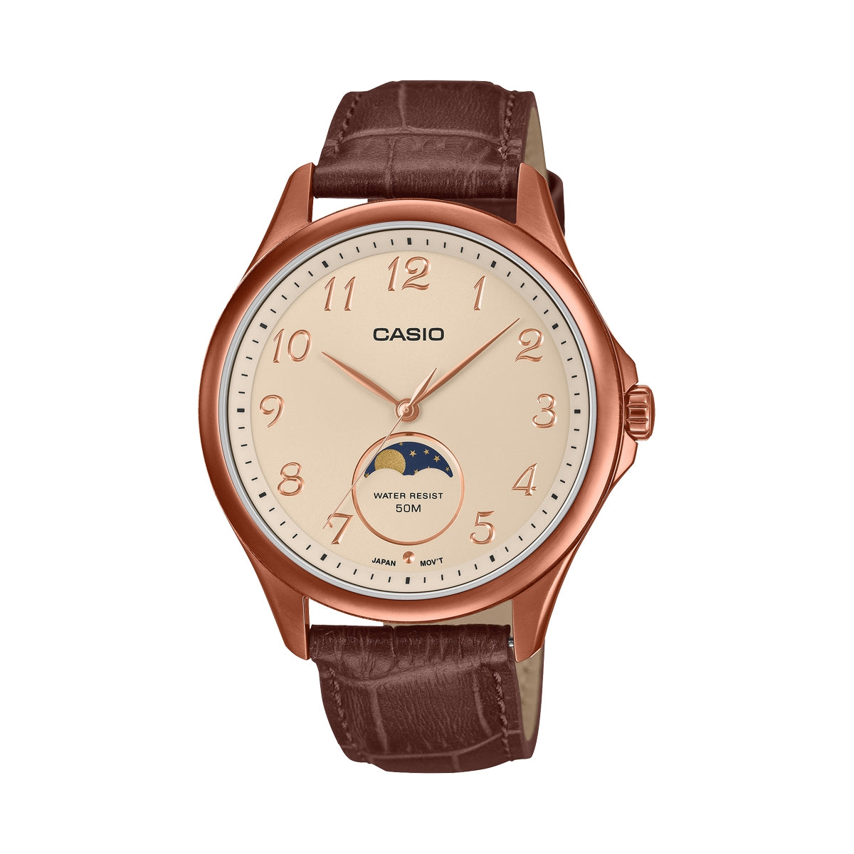 CASIO COLLECTION & VINTAGE MTP-M110RL-5AVER Moonphase Armbanduhr 42.5 mm ansicht-3