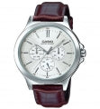 CASIO COLLECTION & VINTAGE Herren Quarzuhr mit Datum aus Edelstahl mit Lederarmband 41.5 mm – Seitenansicht