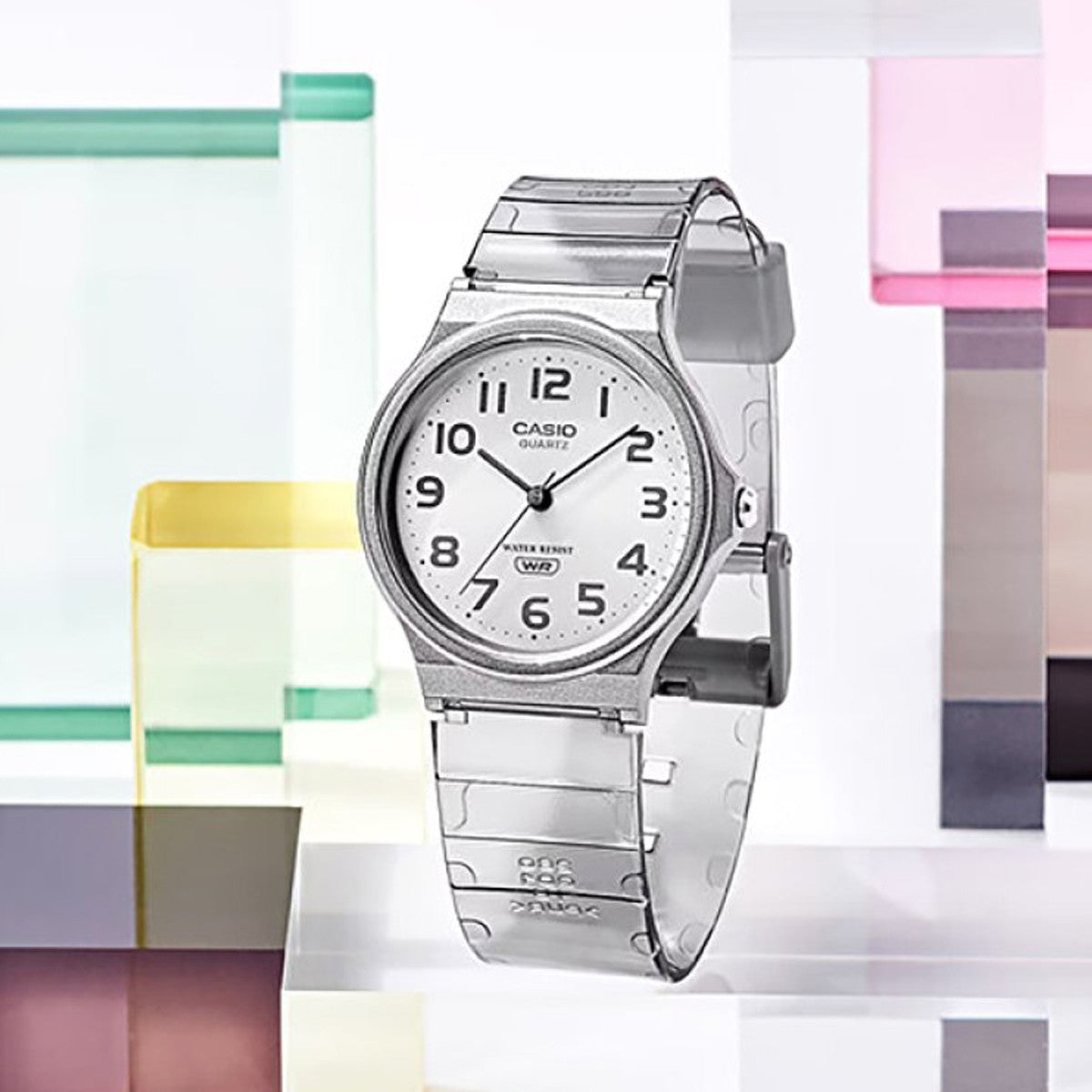 CASIO COLLECTION & VINTAGE POP TRANSLUCID GREY MQ-24S-8BEF Only Time Armbanduhr 35 mm Grau ansicht-3