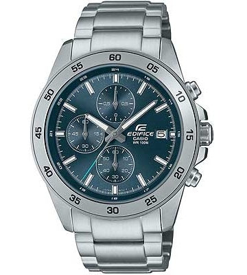 CASIO EDIFICE CLASSIC CHRONOGRAPH - BLUE Herren Chronograph Armbanduhr aus Edelstahl mit SS – Produktansicht