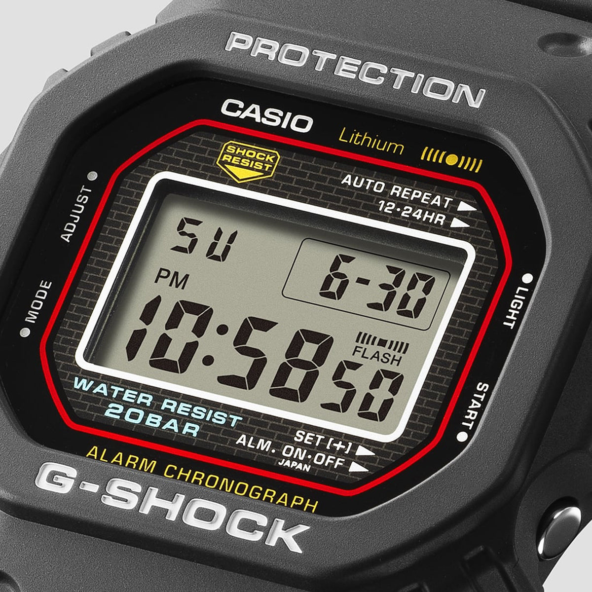 CASIO G-SHOCK THE ORIGIN - REVIVAL SERIE DW-5000R-1AER Multifunction Armbanduhr 51 mm ansicht-3