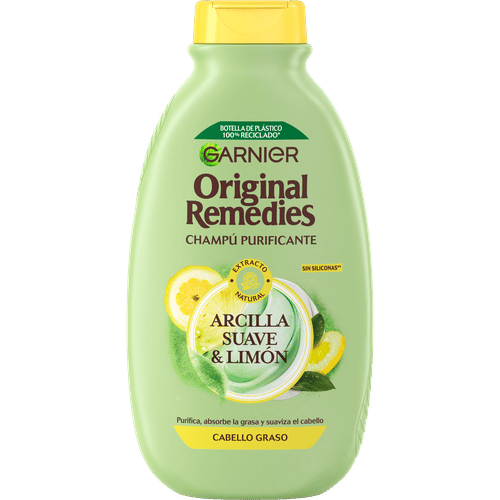Garnier Original Remedies Champú Arcilla Suave y Limón 400ml