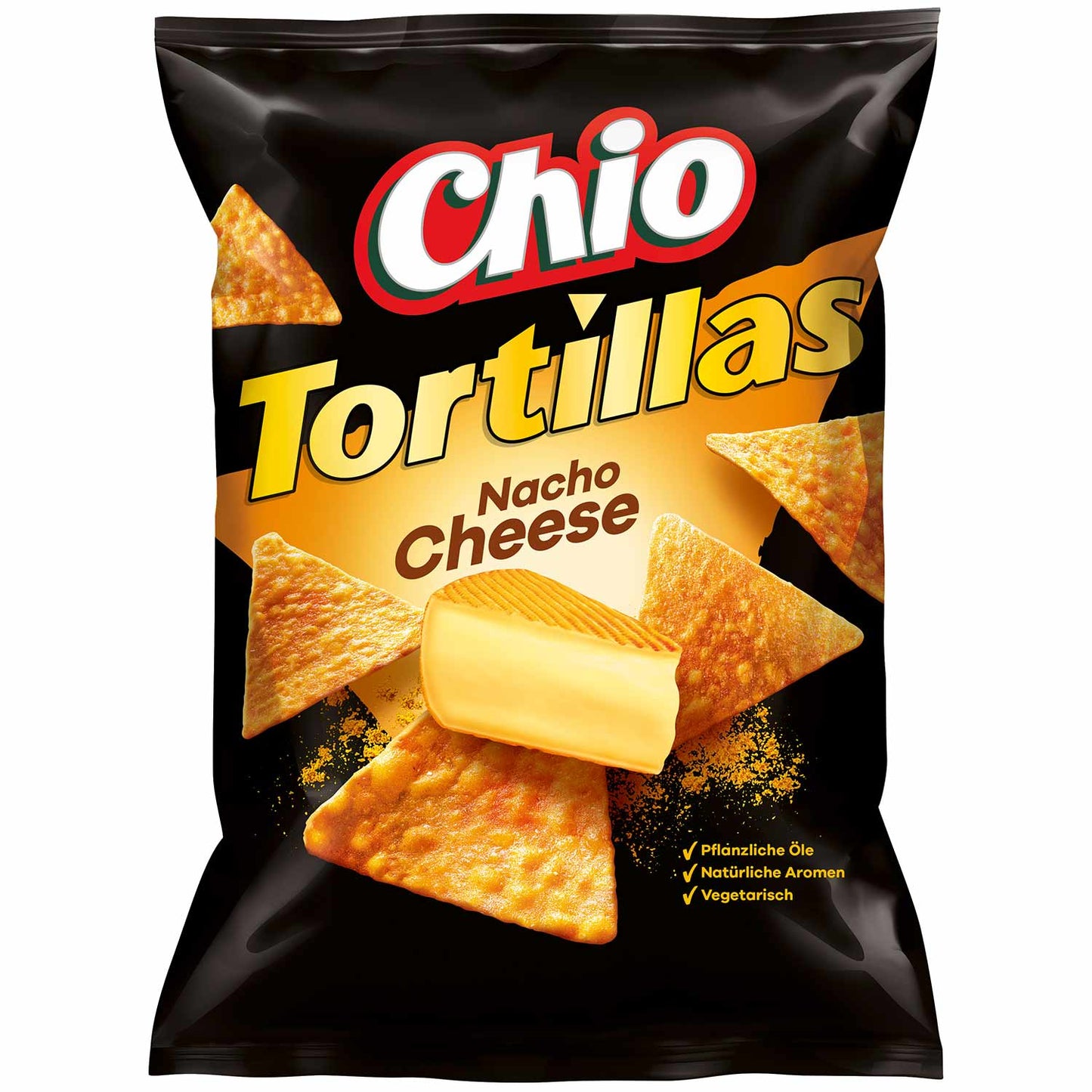 Chio Tortillas Nacho Cheese 110g Maissnack mit Nacho-Käse-Geschmack